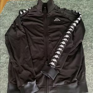 Kappa Satin Jacket (Black) Size 2XL